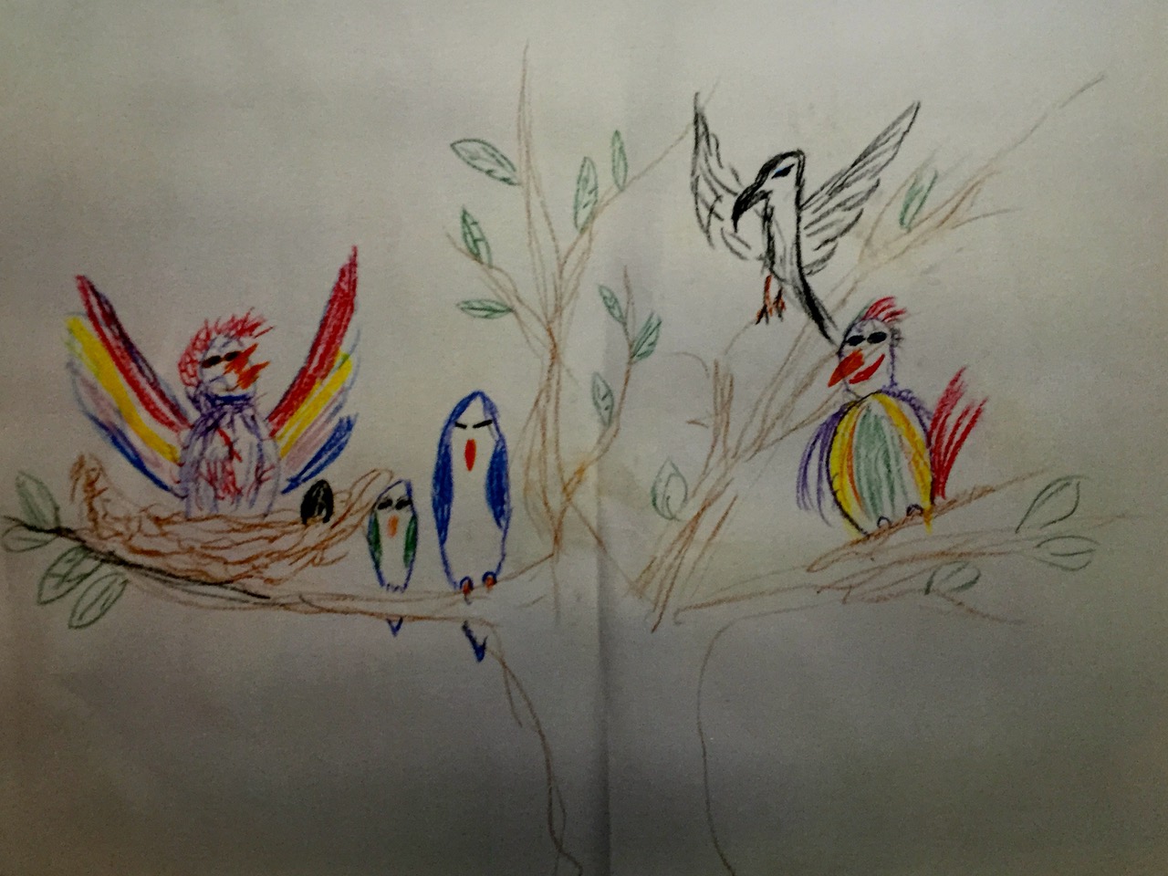 Selbstgemaltes Bild von Patient in der Psychotherapie