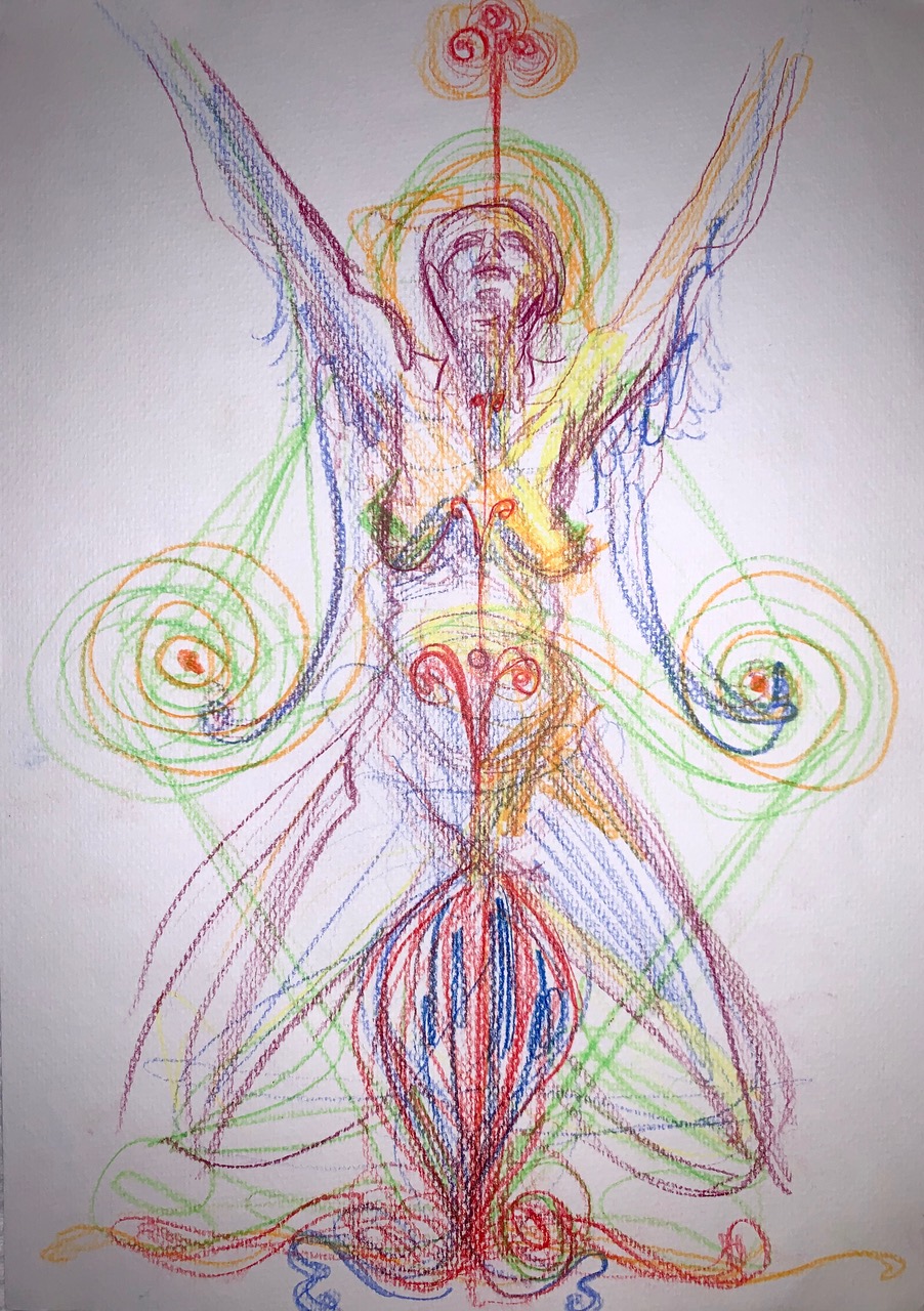 Selbstgemaltes Bild von Patient in der Psychotherapie